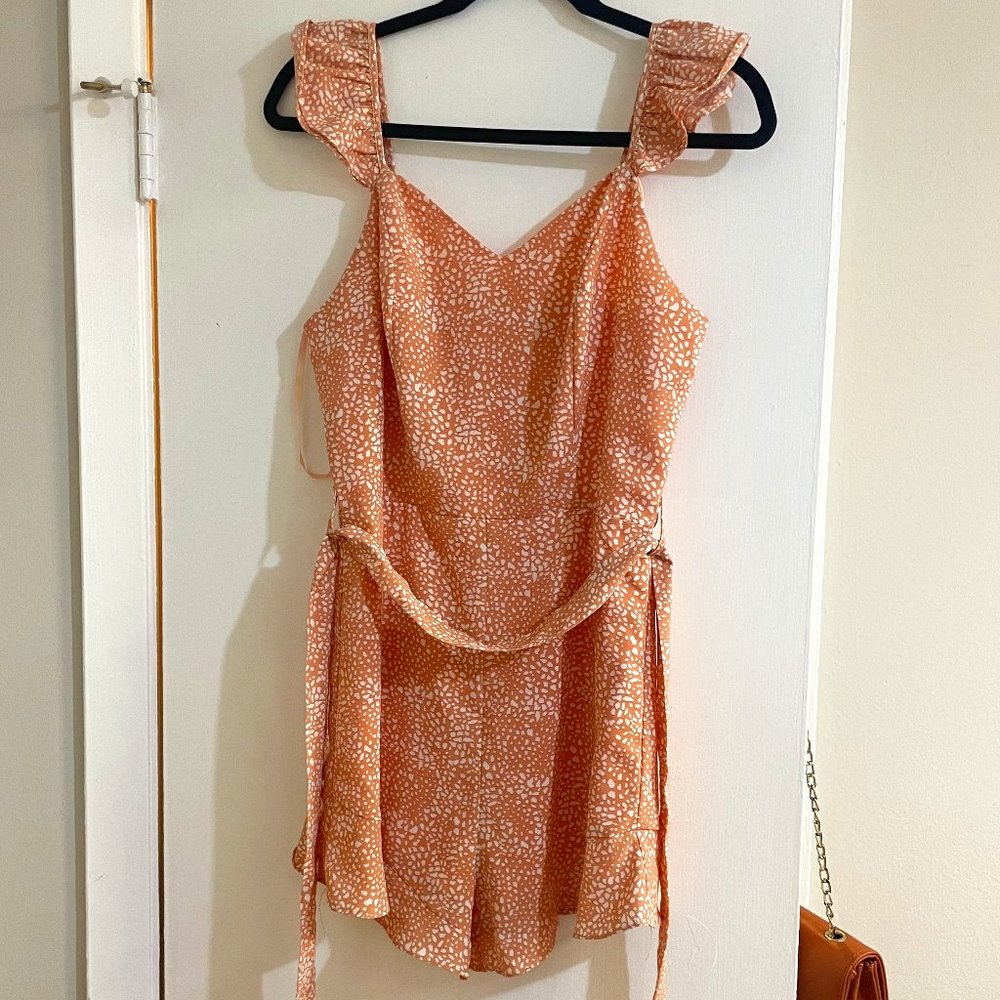 Printed Ruffle Romper